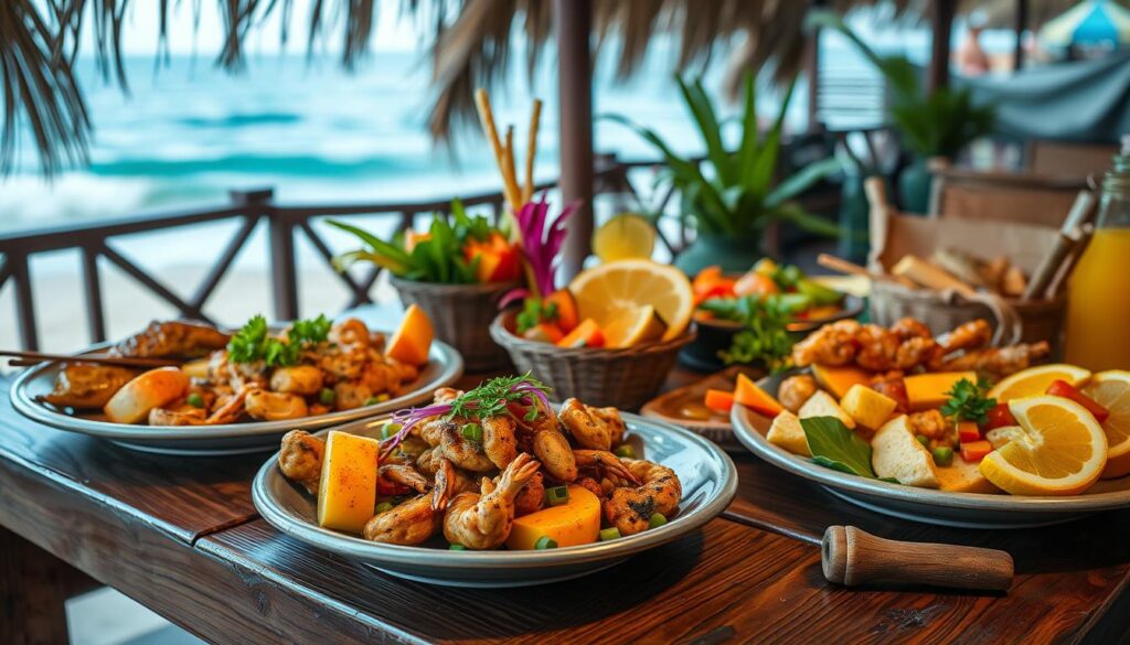 Seafood and grilled specialties at Punta Cana Grill Westbury Seafood and grilled specialties at Punta Cana Grill Westbury