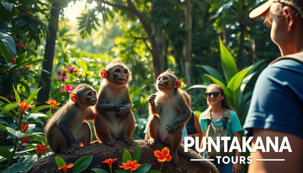monkey excursion with friendly squirrel monkeys