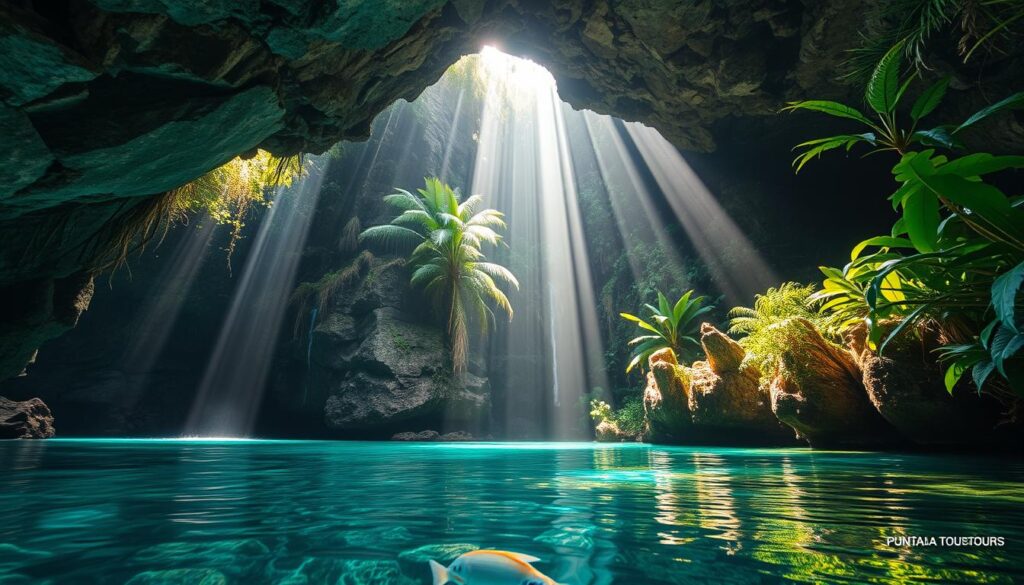 stunning natural beauty in cave swim adventure