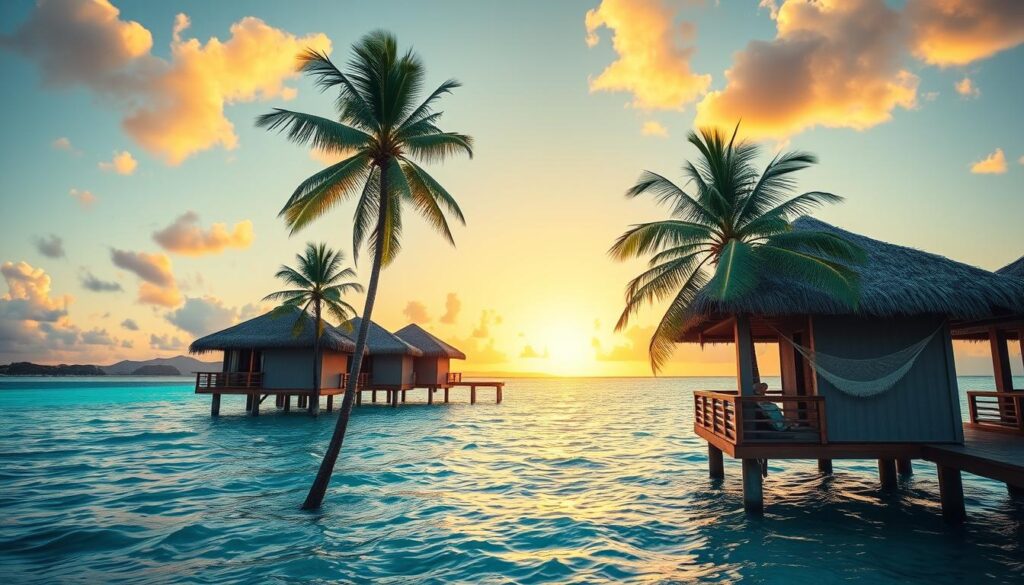 overwater bungalows in Punta Cana